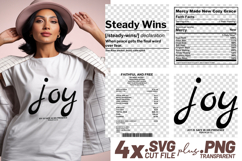 4x Christian Quotes Steady Joy SVG Cut Files Faithful Product Image 1