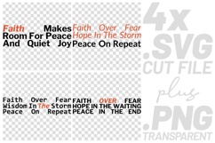 4x Faith Over Fear Hope Peace Storm SVG Cut Files Cricut Product Image 1