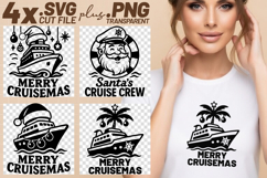 4x Merry Cruisemas Santa Cruise SVG Cut Files Holiday Shirt Product Image 1