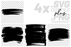 4x Grunge Brush Stroke SVG Distressed Cut Files PNG EPS Product Image 1
