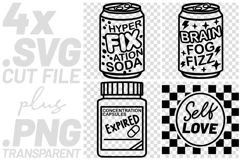 4x Sarcastic Brain Fog Hyper Fixation SVG Cut Files Shirt Product Image 1