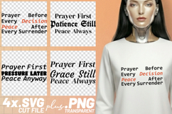 4x Prayer Before Decision Peace After SVG Cut Files Cricut Product Image 1