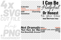 4x Sarcastic Quotes Helpful Honest Reply Pending SVG Files Product Image 1