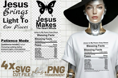 4x Christian Quotes Jesus Light SVG Cut Files Patience Hope Product Image 1