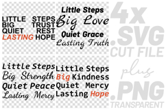 4x Little Steps Big Love Strength Kindness SVG Files Cricut Product Image 1