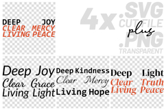 4x Deep Joy Kindness Light Living Peace SVG Cut Files Product Image 1