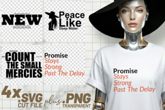 4x Inspirational Quotes Peace Promise SVG Cut Files New Hope Product Image 1