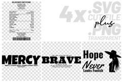 4x Religious Quotes Mercy Brave Hope SVG Cut Files Tumbler Product Image 1