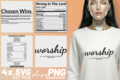 4x Christian Quotes Chosen Wins SVG Cut Files Worship Grace Product Image 1