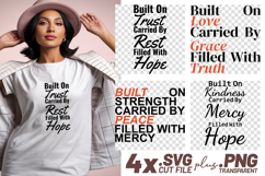 4x Built On Love Strength Kindness Hope SVG Cut Files Cricut Product Image 1