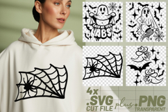 4x Halloween Show Me Your Abs Funny Ghosts SVG Cut Files Art Product Image 1
