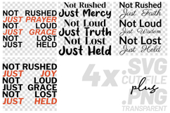 4x Not Rushed Prayer Mercy Faith Joy SVG Cut Files Cricut Product Image 1