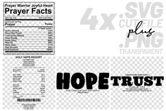 4x Christian Quotes Hope Trust SVG Cut Files Holy Receipt Product Image 1