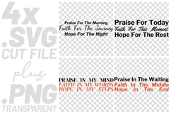 4x Praise Faith Hope Morning SVG Cut Files Cricut Bundle Product Image 1