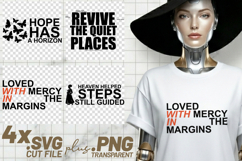 4x Christian Quotes Hope Has Horizon SVG Cut Files Revive Product Image 1