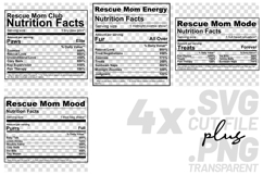 4x Funny Quotes Rescue Mom Love Zoomies SVG Cut Files Product Image 1