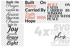 4x Built On Prayer Mercy Faith Joy SVG Cut Files Cricut Product Image 1