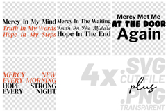 4x Mercy Truth Hope Morning Waiting SVG Cut Files Cricut Product Image 1