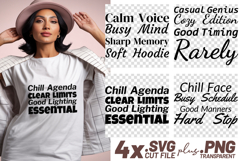 4x Sarcastic Inspirational Quotes SVG Cricut Cut File Product Image 1