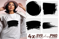 4x Grunge Brush Stroke SVG Distressed EPS Cut Files Cricuts Product Image 1
