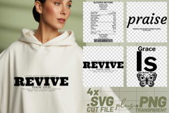 4x Christian Quotes Grace Is Better SVG Cut Files Praise Product Image 1