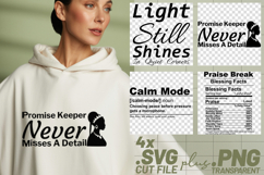 4x Christian Quotes Calm Mode SVG Cut Files Praise Break Product Image 1