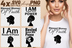 4x Motivational Quotes Royal Power SVG Cut Files Afro Product Image 1