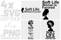 4x Motivational Quotes Loved Favored SVG Cut Files Afro Product Image 1