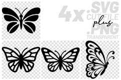 4x Butterfly Designs Symmetrical Solids Winged SVG Cut Files Product Image 1