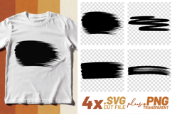 4x Brush Stroke SVG Artistic PNG EPS Cut Files Cricut Design Product Image 1