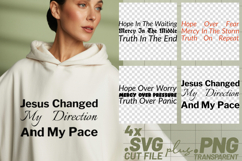 4x Hope Over Fear Mercy Truth Jesus SVG Cut Files Cricut Product Image 1