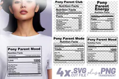 4x Funny Quotes Pony Parent Club Energy Mode SVG Cut Files Product Image 1