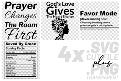 4x Religious Quotes Favor Mode SVG Cut Files Saved By Grace Product Image 1