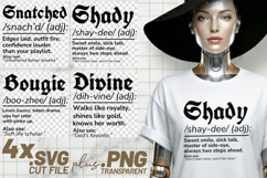 4x Snatched Shady Bougie Divine Definition SVG Cut Files Product Image 1