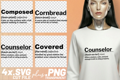 4x Clever Definition Quotes SVG Cricut Shirt Designs Product Image 1