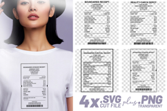 4x Boundaries Receipts Funny Quotes SVG Cut Files Cricut Art Product Image 1