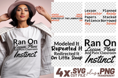 4x Teacher Quotes Asked Answered Modeled It SVG Cut Files Product Image 1