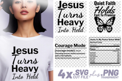 4x Inspirational Quotes Quiet Faith SVG Cut Files Held Grace Product Image 1