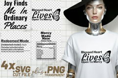 4x Inspirational Quotes Redeemed Joy SVG Cut Files Mercy Product Image 1