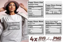 4x Funny Quotes Puppy Chaos Club Mode Mood Dog SVG Cut Files Product Image 1