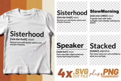 4x Empowering Definition Quotes SVG Cricut Shirt Art Product Image 1