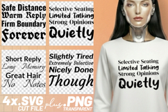 4x Sarcastic Quotes SVG Cricut Cut File Shirt Design Product Image 1