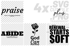 4x Christian Quotes Renewal Starts Soft SVG Cut Files Abide Product Image 1