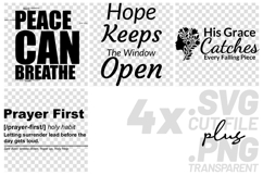 4x Christian Quotes Hope Keeps SVG Cut Files Prayer First Up Product Image 1