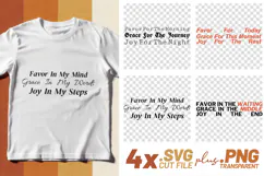 4x Favor Grace Joy Morning Journey SVG Cut Files Cricut Product Image 1