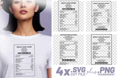 4x Monday Receipts Of Funny SVG Cut Files Cricut Design Product Image 1