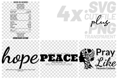 4x Christian Quotes Hope Peace SVG Cut Files God Is Good Product Image 1