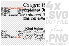 4x Nurse Quotes Cold Coffee Kind Voice SVG Cut Files Cricut Product Image 1