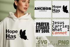 4x Christian Quotes Anchor SVG Cut Files Roots Prayer Jesus Product Image 1