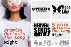 4x Christian Quotes Steady Hope SVG Cut Files Cricut PNG Product Image 1
